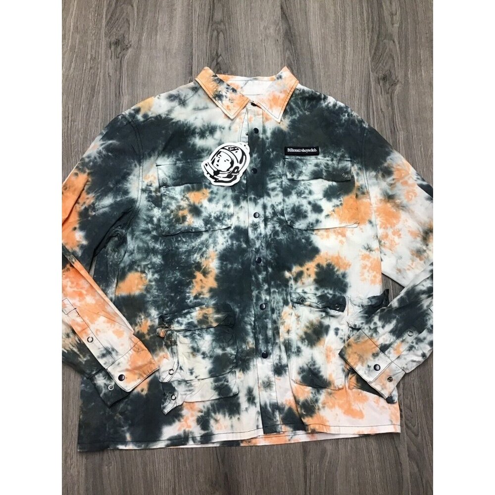 Billionaire Boys Club Tie Dye Button Front Long Sleeve Shirt